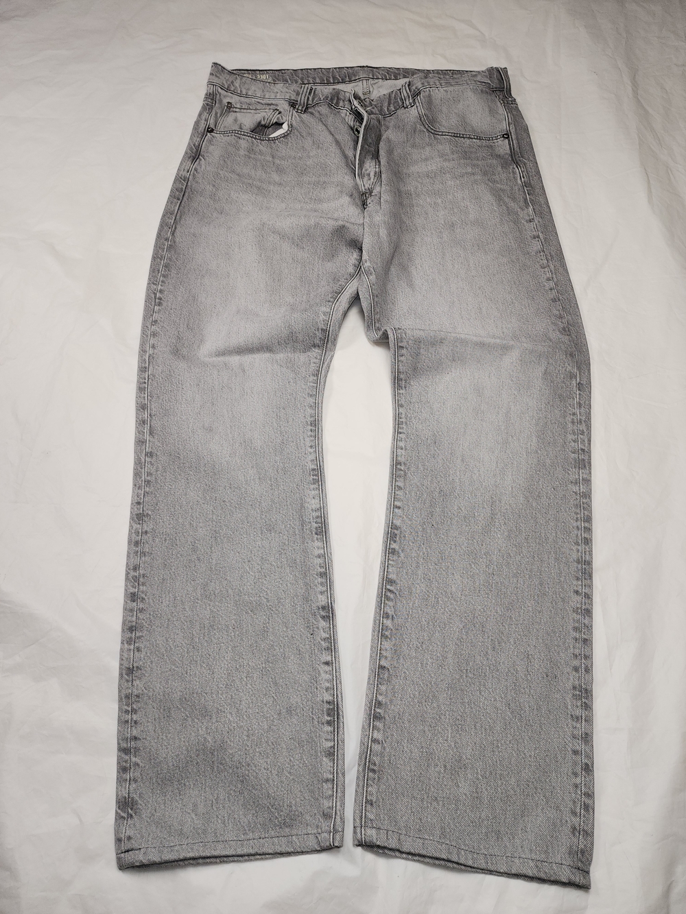 G-STAR ORIGINALS RAW 3301 Men's Straight Leg Denim Gray Jeans Size 38w/32in